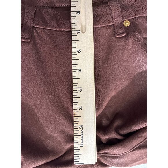 7 For All Mankind Pants Womens size 27 Metallic Coated Skinny Pants Soft - Picture 8 of 12